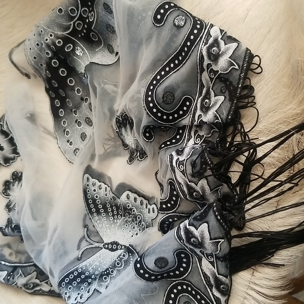 Vintage Mesh Shawl - Picture 2 of 3